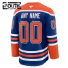 Lapsille NHL Edmonton Oilers Pelipaita Custom Fanatics Premium 2024-25 koti Sininen